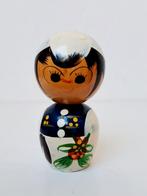 Vintage houten Japanse Kokeshi Bobblehead poppetje., Ophalen of Verzenden