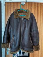 Vintage Mays&Rose Leren Jas met Lamswol Voering, Ophalen of Verzenden, Gedragen, Overige maten, Bruin