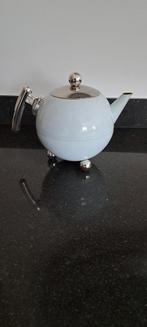 Bredemeijer digsin theepot lichtblauw duet, Ophalen of Verzenden, Gebruikt