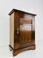 Arts & Crafts eiken rokerskastje pijpenrek 1910, Ophalen of Verzenden, Gebruikt, (Water)pijp