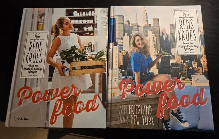 Rens Kroes Powerfood Kookboeken (2x), Boeken, Kookboeken, Zo goed als nieuw, Voorgerechten en Soepen, Hoofdgerechten, Tapas, Hapjes en Dim Sum
