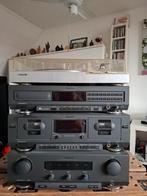 Goed spelende vintage Philips stereoset met sony draaitafel., Philips, Tuner of Radio, Zo goed als nieuw, Losse componenten
