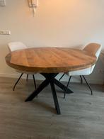 Ronde Mango Houten Eettafel - 130cm, Huis en Inrichting, Tafels | Eettafels, Ophalen, 100 tot 150 cm, Rond, Zo goed als nieuw