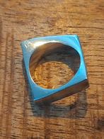 Zilveren ring CK, mt 19, Gebruikt, Ophalen of Verzenden, 17 tot 18, Dame