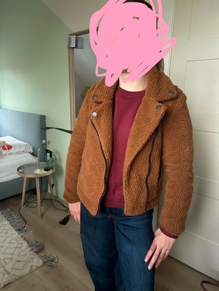 Bruine Vastenavond jas van bont, Kleding | Heren, Kostuums en Colberts, Zo goed als nieuw, Maat 46 (S) of kleiner, Bruin, Ophalen of Verzenden