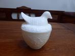 Opaline deksel potje met vogel, Avon, Antiek en Kunst, Antiek | Glas en Kristal, Ophalen of Verzenden