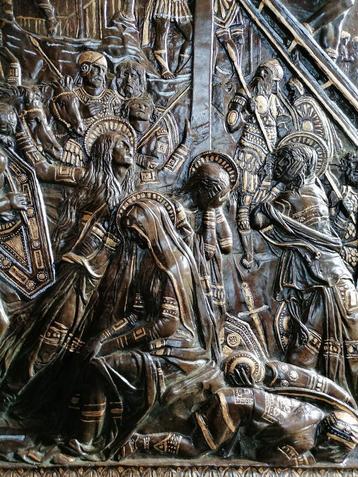 antiek monumentaal relief in terracotta donatello 1386-1466