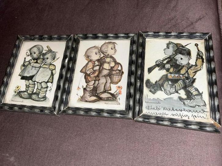 Hummel Kinderen Schilderijen Set, Antiek en Kunst, Antiek | Wandborden en Tegels, Ophalen of Verzenden