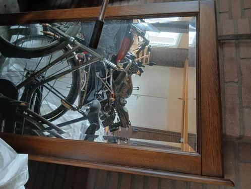 grote spiegel met eiken rand 151 cm breed en 81 cm hoog, Huis en Inrichting, Woonaccessoires | Spiegels, Zo goed als nieuw, 125 cm of meer