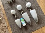 Zeldzame set Leucos Goccia glazen design hanglampen s1 & s2, Huis en Inrichting, Lampen | Hanglampen, Ophalen, Zo goed als nieuw