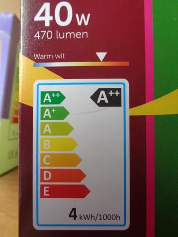 2 LED lampen 40W 470 LM grote fitting E27 NIEUW! beschikbaar voor biedingen