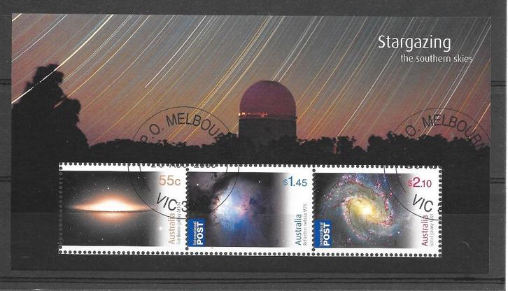 AUSTRALIE 2009, Mi Bl 90 Sterrenstelsels gestempeld, Postzegels en Munten, Postzegels | Oceanië, Gestempeld, Ophalen of Verzenden
