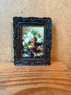 Lijst prent bloemen - 6.5x5cm - hout, Ophalen of Verzenden, Zo goed als nieuw, Poppenhuis
