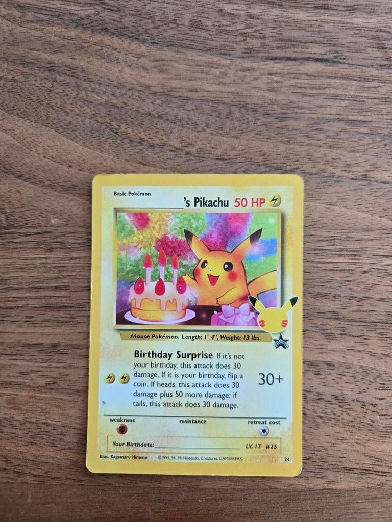 Pikachu Pokémon kaart, Ophalen of Verzenden