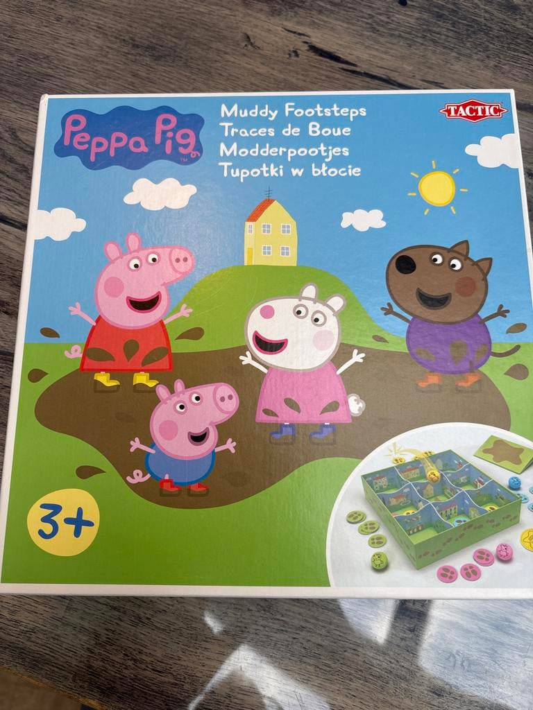 Peppa Pig Modderpootjes Spel - Vanaf 3 jaar, Drie of vier spelers, Ophalen of Verzenden, Zo goed als nieuw