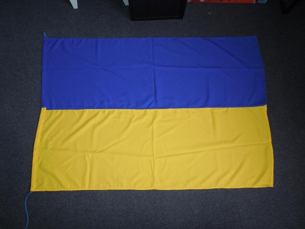 Nieuwe blauw geel vlaggen carnaval blauwe / gele vlag, Ophalen of Verzenden, Nieuw