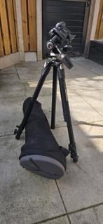 Manfrotto 055XDB Driepoot Statief met Balhoofd en tas., Zo goed als nieuw, 150 tot 175 cm, Met balhoofd, Ophalen of Verzenden