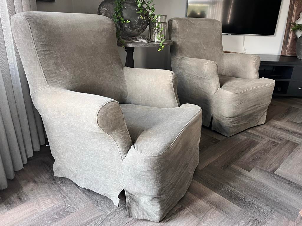 HOFFZ Levi Fauteuils - Set van 2, Ophalen, Gebruikt, Stof, 75 tot 100 cm