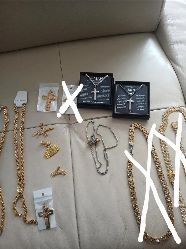 Kettingen Stainless Steel, Sieraden, Tassen en Uiterlijk, Kettingen, Ophalen of Verzenden, Nieuw, Goud, Overige materialen