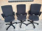 3 comforta bureaustoelen, Ophalen, Gebruikt, Zwart, Bureaustoel
