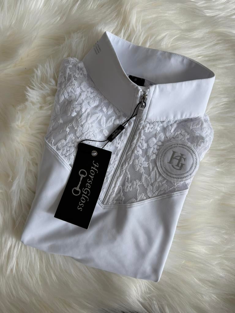 Horsegloss wedstrijdshirt wit S (anky pikeur maya delorez, Dieren en Toebehoren, Ophalen of Verzenden, Zo goed als nieuw, Dressuur