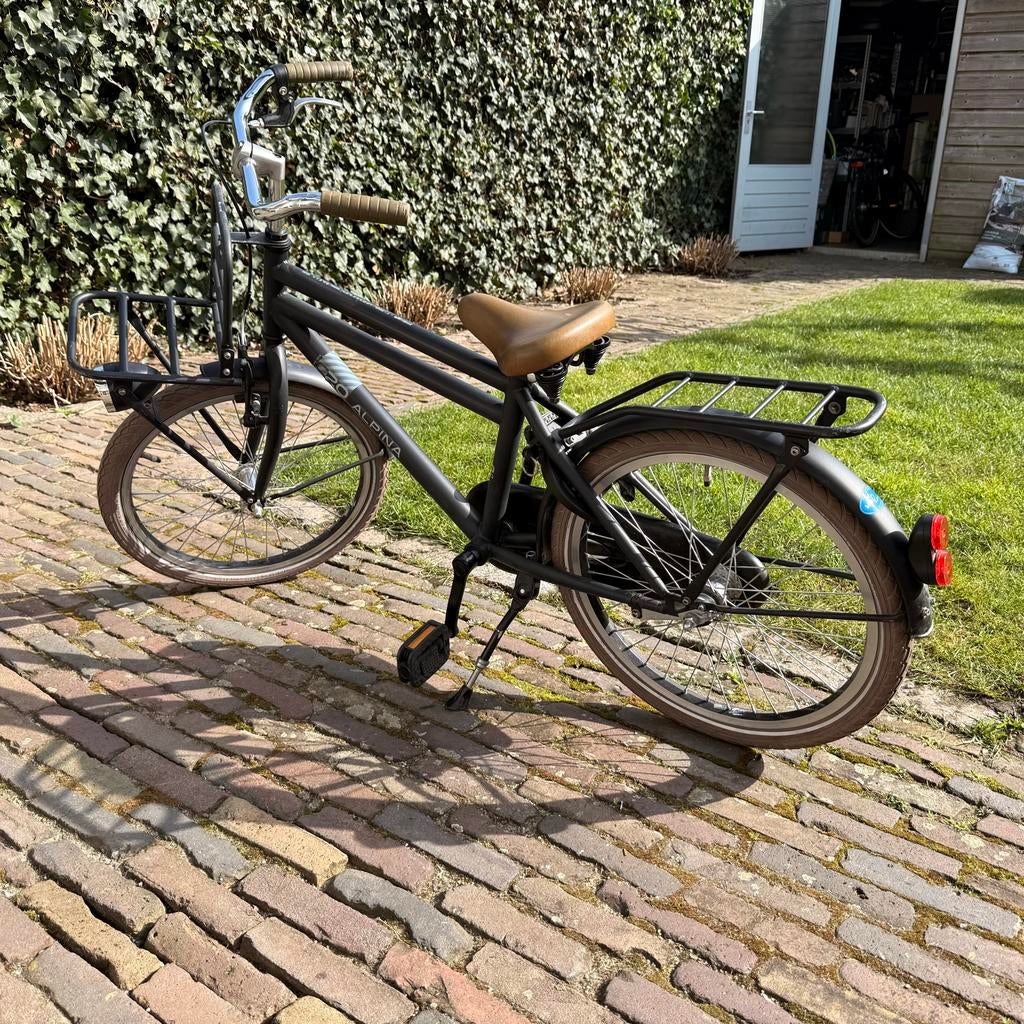 Alpina fiets 20 inch - Zwart met bruin zadel, Fietsen en Brommers, Ophalen, Gebruikt, 20 inch of meer