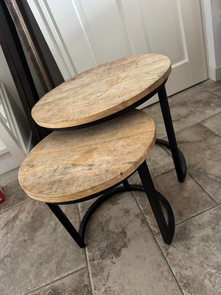 Bijzettafeltjes, 45 tot 60 cm, Minder dan 55 cm, Gebruikt, Rond