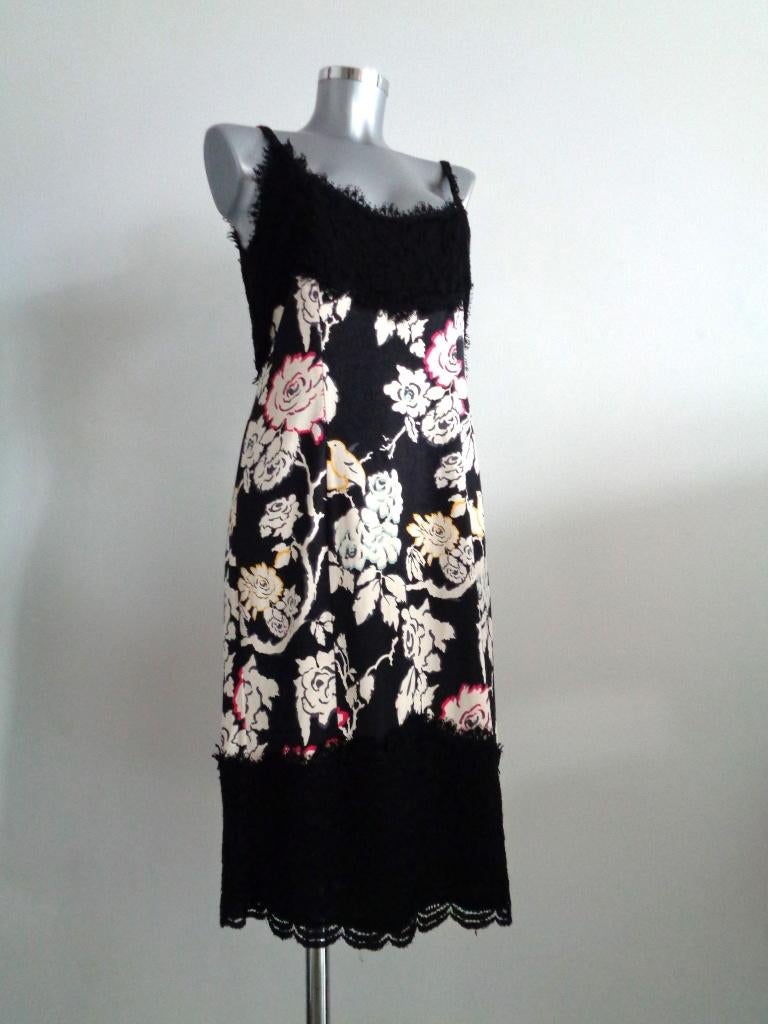 Diane von Furstenberg zijden jurk met kant US12 Nieuw, Maat 38/40 (M), Overige kleuren, Nieuw, Ophalen of Verzenden