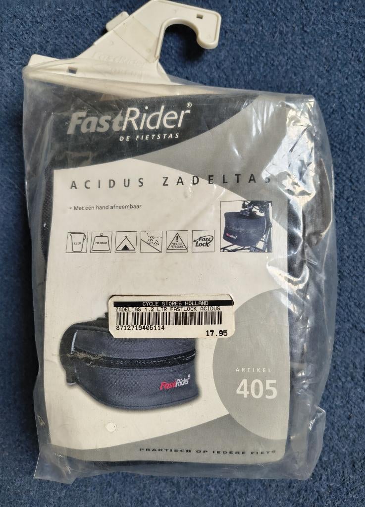 Fastrider acidus 405 zadeltas 1.2 Liter zwart, Ophalen of Verzenden, Nieuw, Overige typen