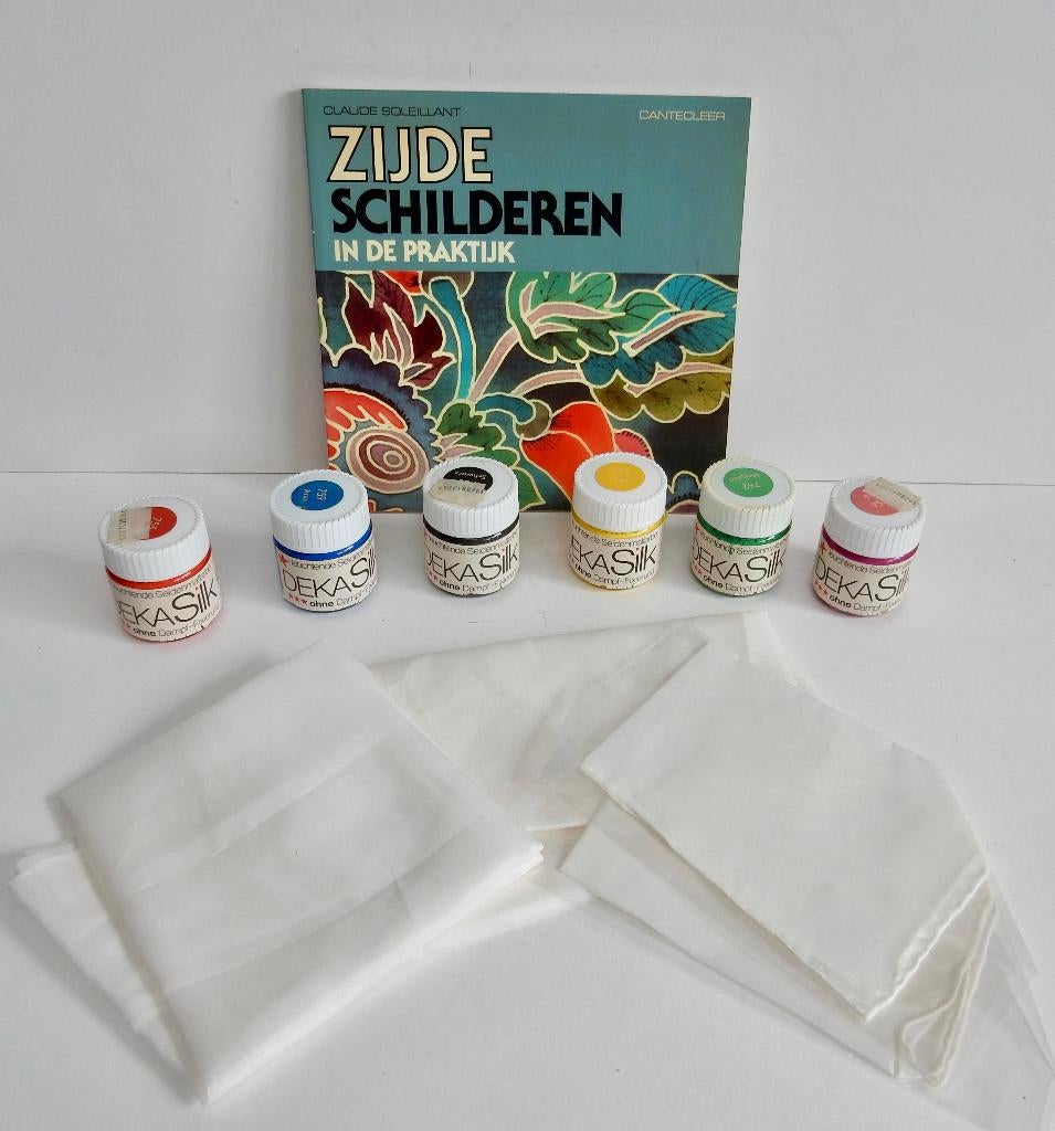 Zijdeschilderen, Gebruikt, Overige thema's, Textiel, Meerkleurig