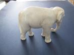 vintage wit olifanten beeldje biskwie porselein  20e  eeuw, Ophalen of Verzenden