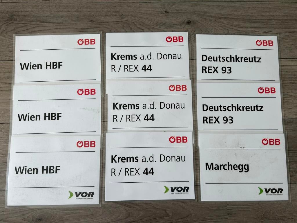 OBB VOR koersbordjes, Ophalen of Verzenden, Gebruikt, Overige soorten, Overige typen
