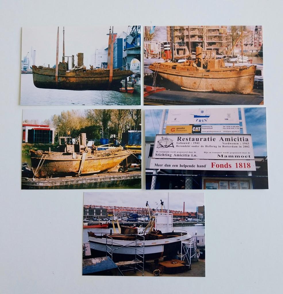 Sleepboot Amicitia., Ophalen of Verzenden, Kaart, Foto of Prent