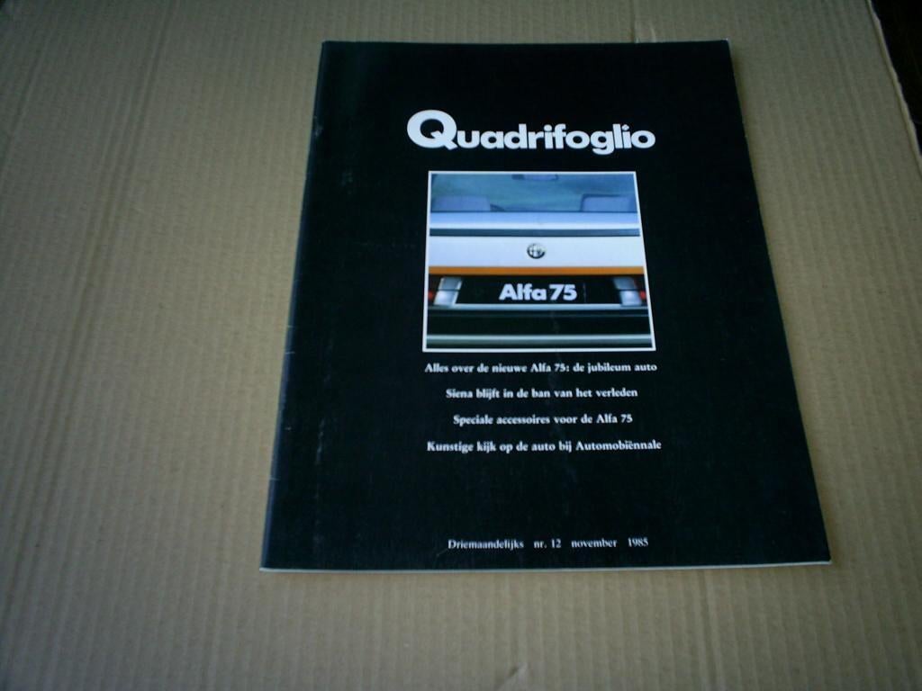Alfa Quadrifoglio o.a. 75 / GTV / GTV 6 Grand Prix, Verzenden, Zo goed als nieuw, Alfa Romeo
