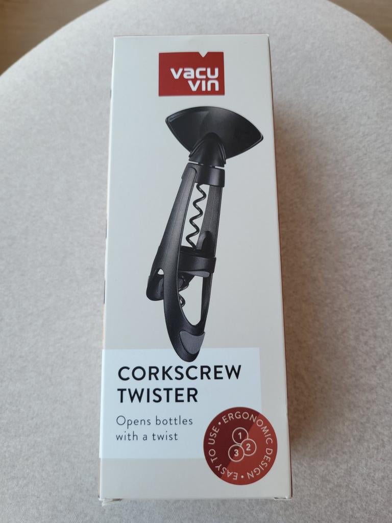 Vacu Vin Kurkentrekker Twister - Zwart - Nieuw!, Verzenden, Nieuw