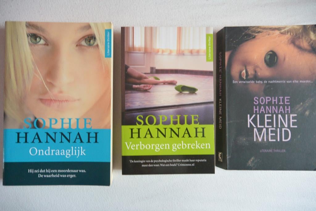 3x Sophie Hannah Ondraaglijk+Verborgen gebreken+ Kleine meid, Boeken, Gelezen, Europa overig, Ophalen of Verzenden, Sophie Hannah