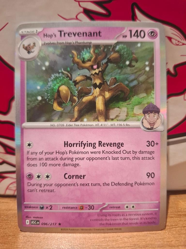 Pokemon Trevenant ASC 096/217 holo, Ophalen of Verzenden, Nieuw, Losse kaart