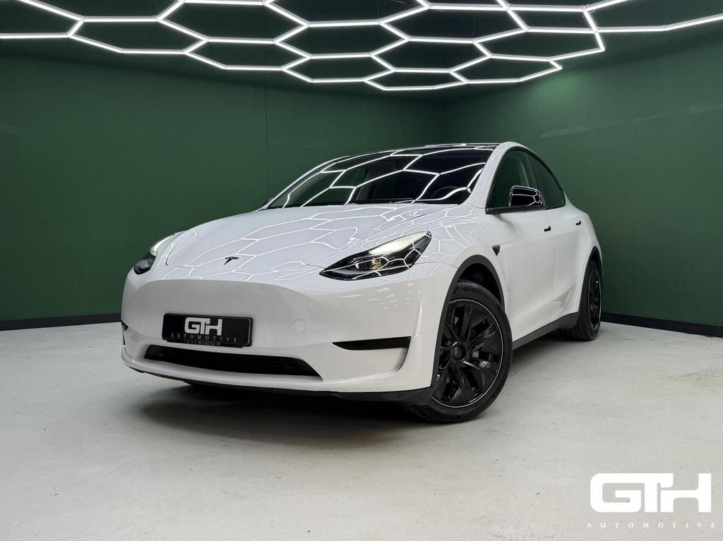Tesla Model Y Long Range RWD 75 kWh Autopilot | Leder | 2024, Auto's, Tesla, Automaat, Achterwielaandrijving, Zwart, 600 km