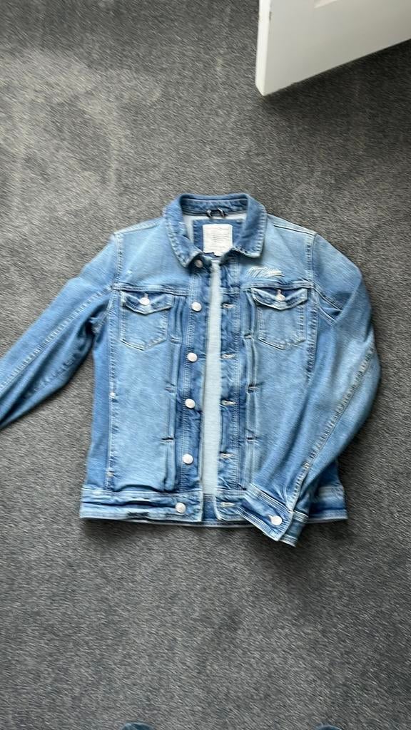 Heren spijkerjack maat s, Ophalen of Verzenden, Zo goed als nieuw, Blauw