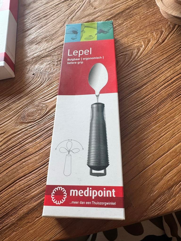 Medipoint lepel en vork, buigbaar en ergonomisch, Nieuw, Ophalen of Verzenden, Rvs of Chroom, Vaatwasserbestendig