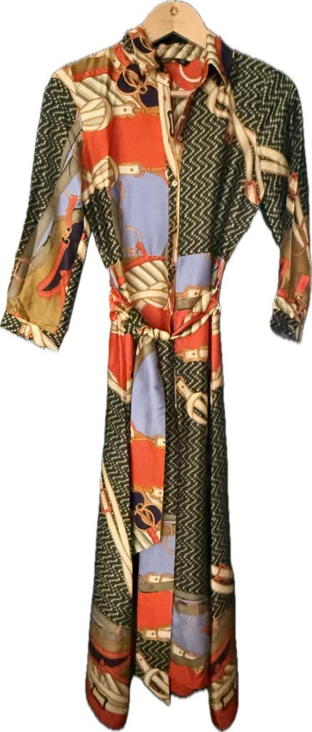 Zara jurk  zijde look maat xs, Ophalen of Verzenden, Zo goed als nieuw, Maat 38/40 (M), Boven de knie