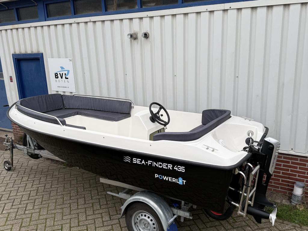 Nieuwe elektrische Seafinder 435 sloep Powerlit 3,5kw, Niet ingevuld, Tot 10 pk, Elektrisch, Niet ingevuld