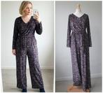 Wow to go - nieuwstaat jumpsuit / blauw fluweel / maat XL, Kleding | Dames, Wow to go, Maat 46/48 (XL) of groter, Zo goed als nieuw