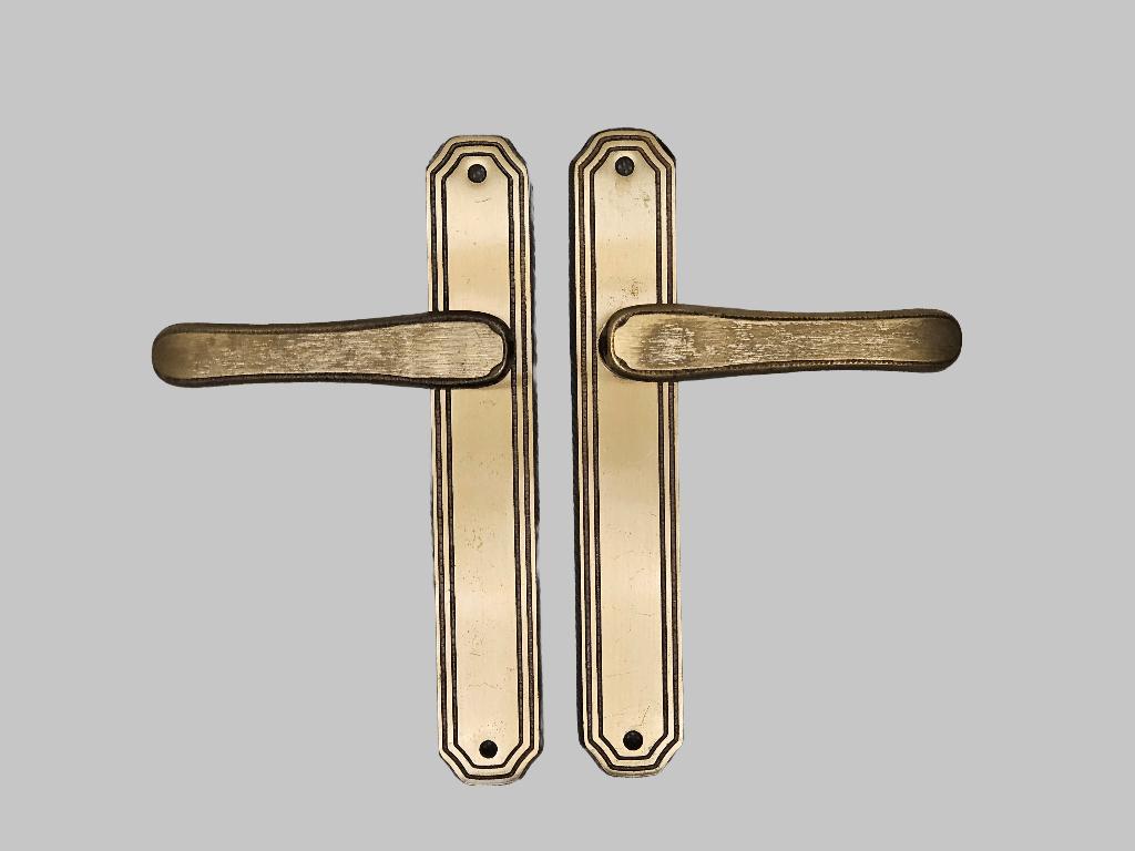 Setje vintage Bronskleurig Deurbeslag set nr.12, Antiek en Kunst, Antiek | Woonaccessoires, Ophalen of Verzenden