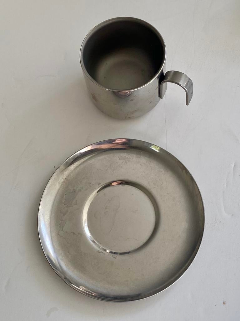 2 espresso kopjes+schotels | Italiaanse design Guido Bergna, Ophalen of Verzenden