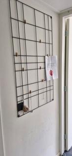 Zwart metalen rasterbord / memobord - vt wonen stijl, Ophalen