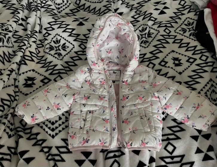 Baby jasje met bloemenprint Zara "Little & Loved", Kinderen en Baby's, Babykleding | Maat 74, Zo goed als nieuw, Meisje, Jasje