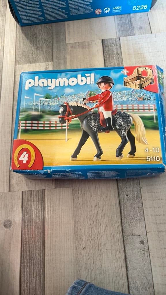 Playmobil 5110 Springpaard met ruiter en stal, Ophalen of Verzenden, Zo goed als nieuw, Complete set