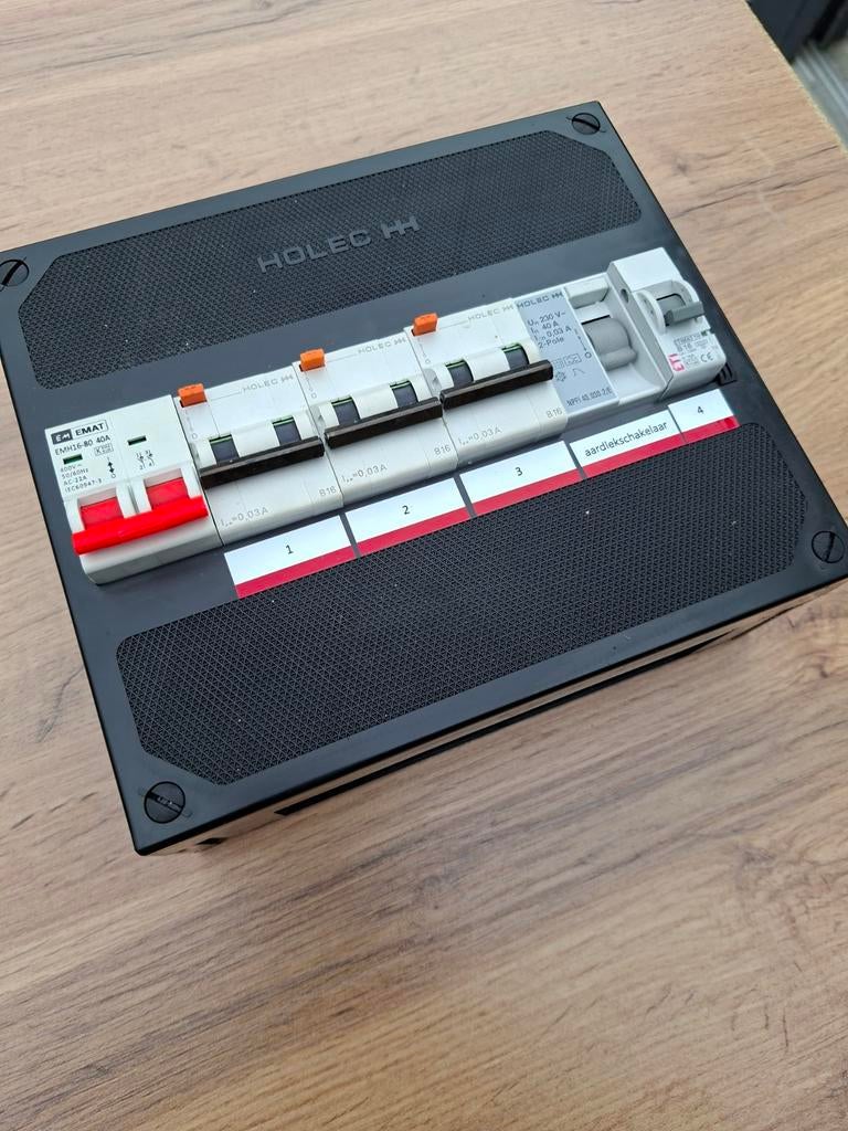 Holec groepenkast met 4 groepen, Ophalen of Verzenden, Gebruikt, Overige typen