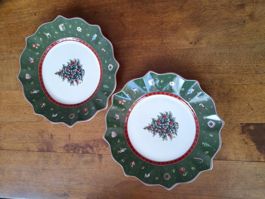 Villeroy & Boch Toys Delight Kerstborden (2 stuks), Diversen, Kerst, Zo goed als nieuw, Ophalen of Verzenden